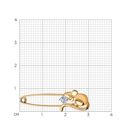 Брошь Золото 585 Артикул 040267