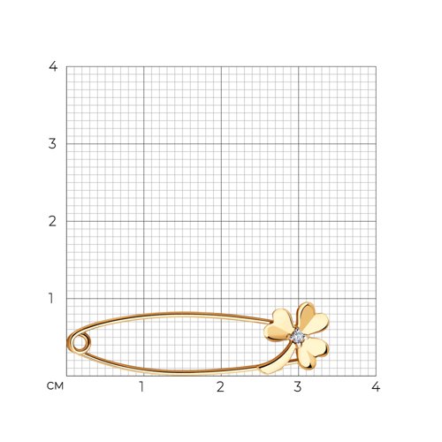 Брошь Золото 585 Артикул 040282
