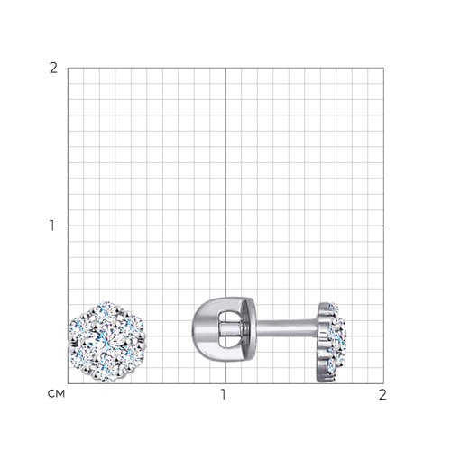 Серьги Золото 585 Артикул 027460-3